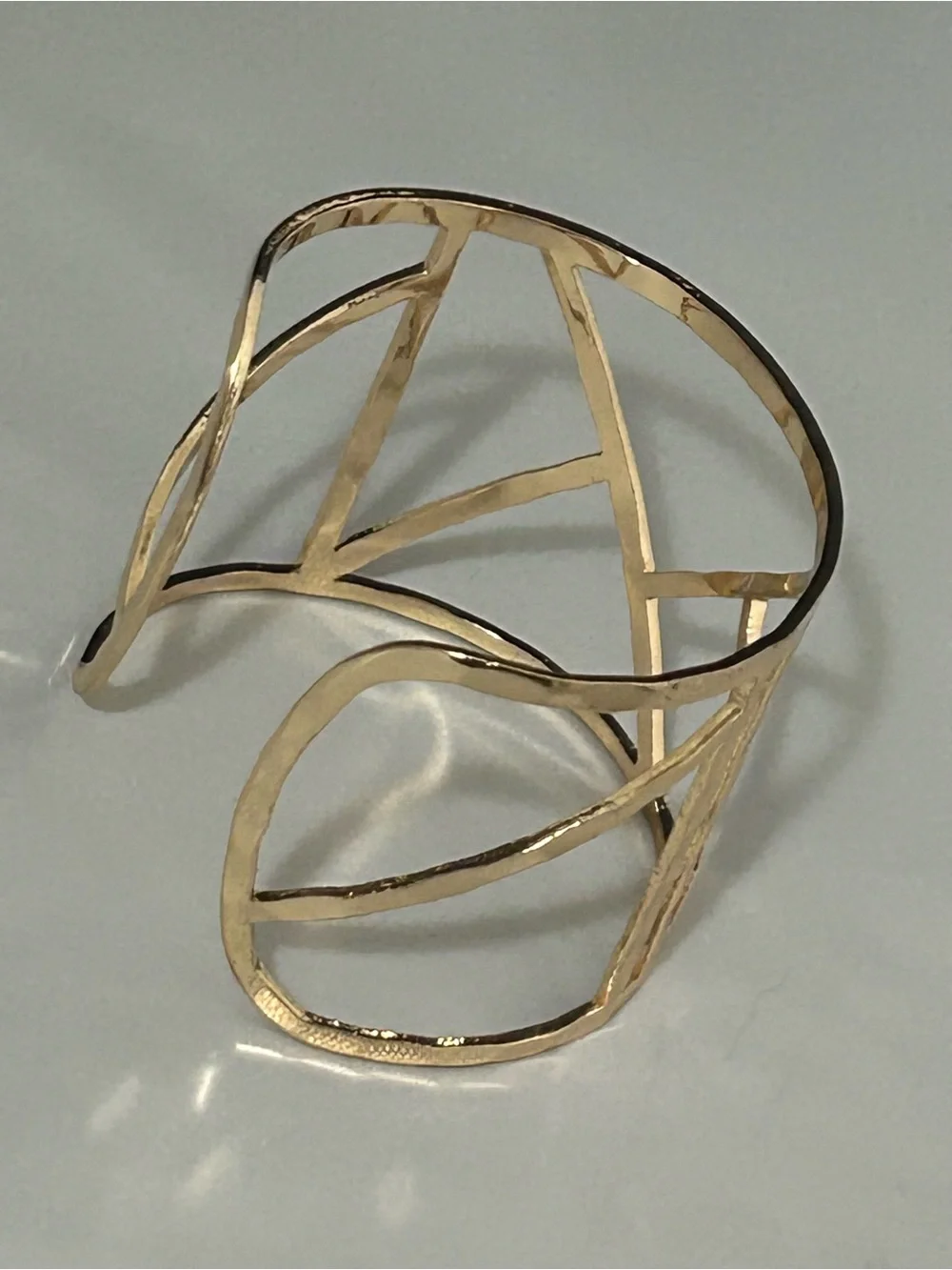 GoldTone Geometric Open Cuff Bracelet